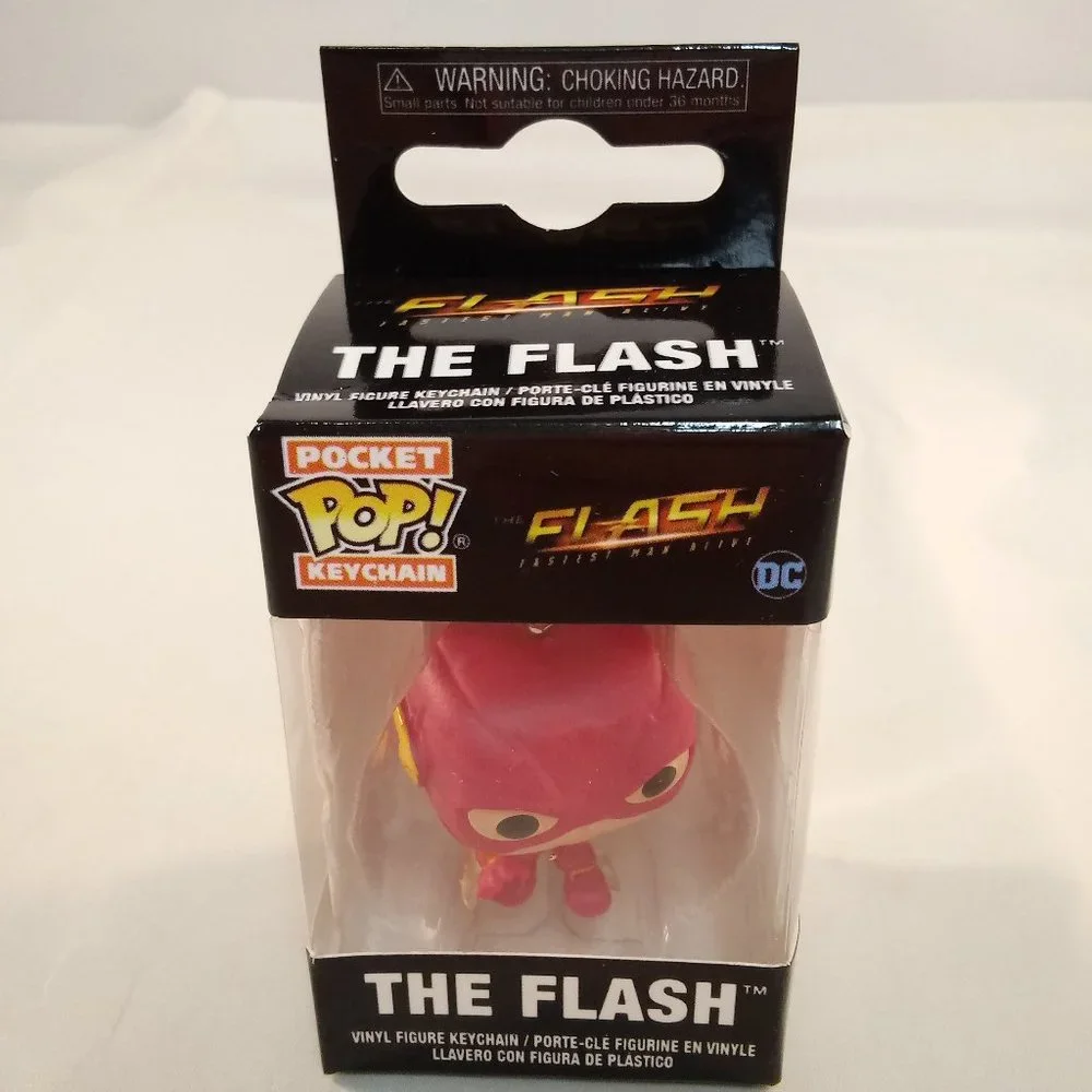 Funko The Flash DC Pocket Pop Key Chain Ring Figurine Character Key Holder